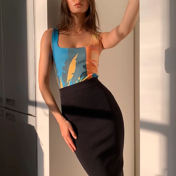 Babaton Contour Bodysuit Sunset Teal - Picture 2 of 5